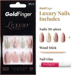 Kiss  - GFL13 : Gold Finger Luxury Handcrafted Design Nails